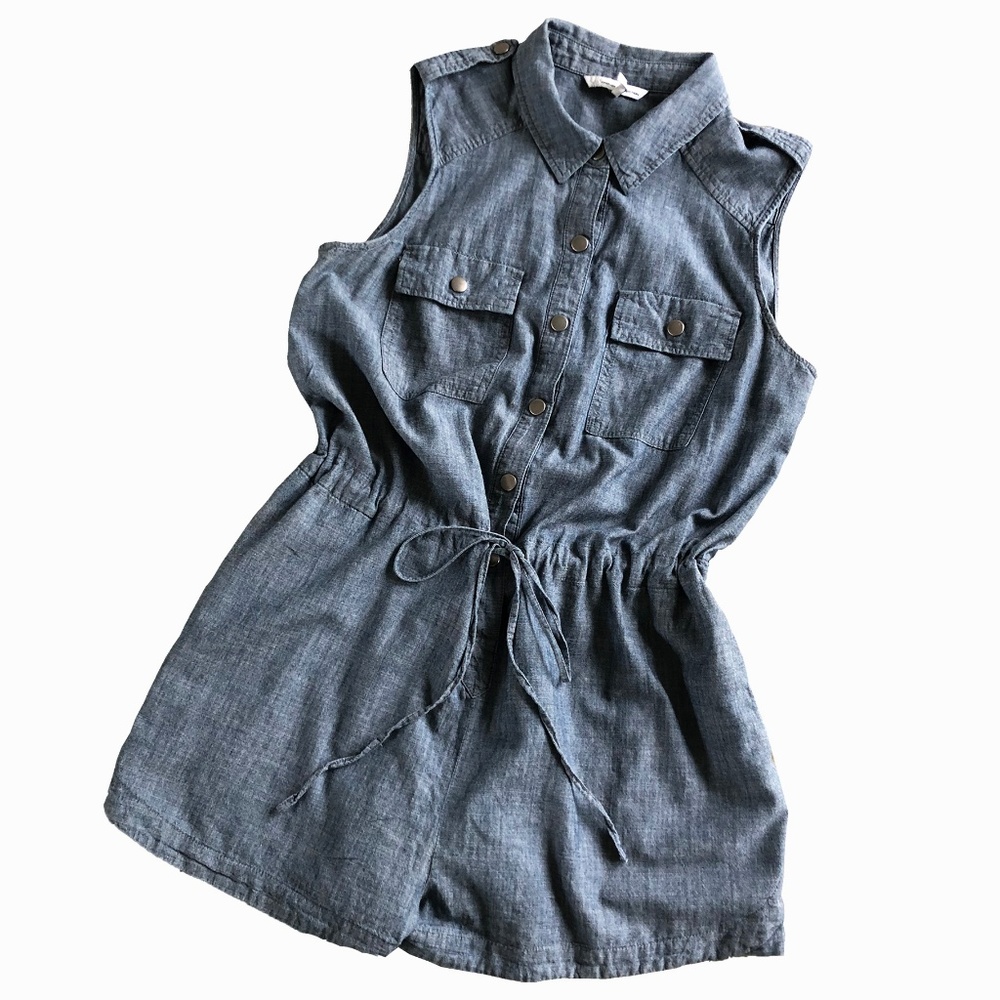 French Connection denim chambray romper Sz 12